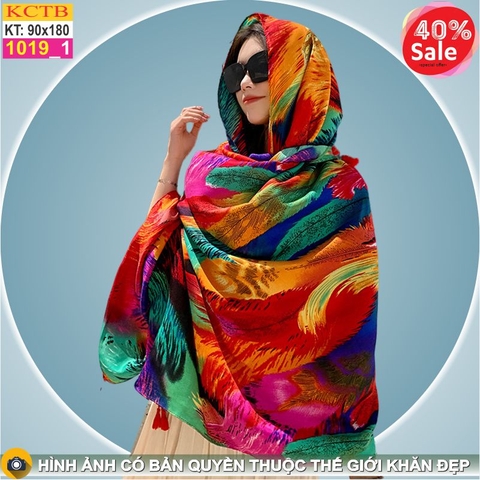 Khăn Choàng Cổ Coton Vải Lanh Thế Giới Khăn Đẹp KHTB1019_1 - Giá bán 90,000 VNĐ