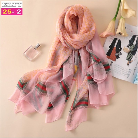 Khăn Lụa Tơ Tằm Thế Giới Khăn Đẹp cao cấp KLTT2502