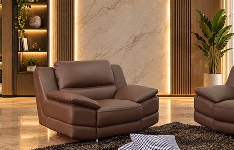 Bộ sofa da thật 191LX/GM5292 màu nâu hồ đào (Pecan) tại MELINH FURNITURE