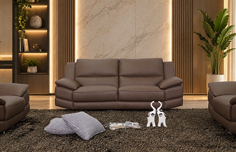Bộ sofa da thật 191LX/GM5292 màu nâu hồ đào (Pecan) tại MELINH FURNITURE