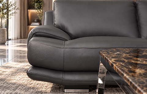 Bộ sofa da thật 202/EB7480 màu nâu (Brown) tại MELINH FURNITURE
