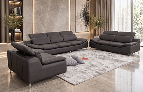 Bộ sofa da thật 8508/FRM 2012 cỡ lớn, gồm ghế 1, 2 và 3 chỗ tại MELINH FURNITURE