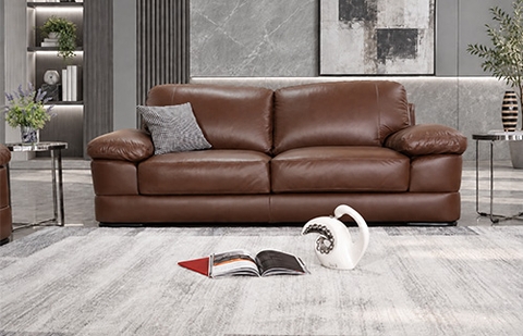 Bộ sofa da thật EXCELLENCE/BROWN-75 HL màu nâu, nhập khẩu Thái Lan tại MELINH FURNITURE