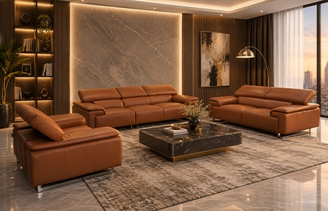 Bộ sofa GINESTRA/CatC 3179 - Da tự nhiên 100% nhập khẩu Italia tại MELINH FURNITURE