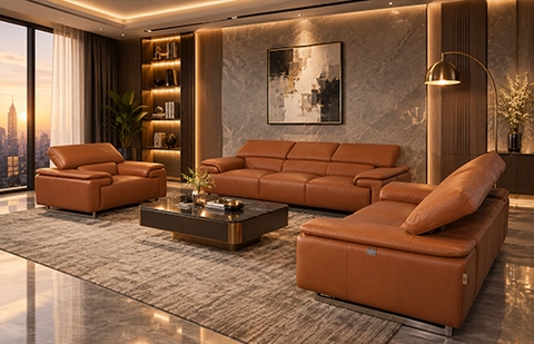 Bộ sofa GINESTRA/CatC 3179 - Da tự nhiên 100% nhập khẩu Italia tại MELINH FURNITURE