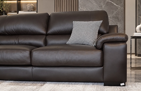 Bộ sofa da thật LISBON/CHOCO HL màu nâu socola, nhập khẩu Thái Lan tại MELINH FURNITURE