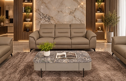 Bộ sofa da thật 8522/N-669 gồm ghế 3 chỗ và 2 chỗ tại MELINH FURNITURE