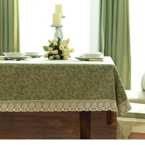 TB234 - Khăn trải bàn lá dây nhỏ xanh cốm