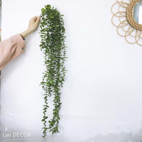 Cành lá giả - Cụm lá Tai Chuột rủ trang trí LanDecor (100cm) - HC1099