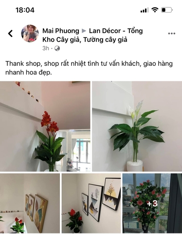 Cây Lan Ý trang trí tiểu cành LanDecor (100cm) - LC2931-1 mix
