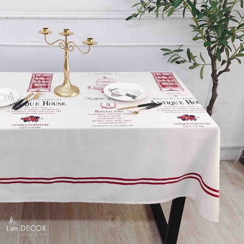 Khăn trải bàn Landecor họa tiết Victoria đỏ sang trọng - TB468 Khăn Trải Bàn Thiết Kế Thương Hiệu Lan Decor Khăn Trải Bàn Landecor Họa Tiết Victoria Đỏ Sang Trọng - Tb468 Khăn Trải Bàn Thiết Kế Thương Hiệu Lan Decor
