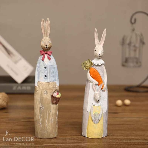 Tượng trang trí, búp bê trang trí Thỏ cà rốt - DC071