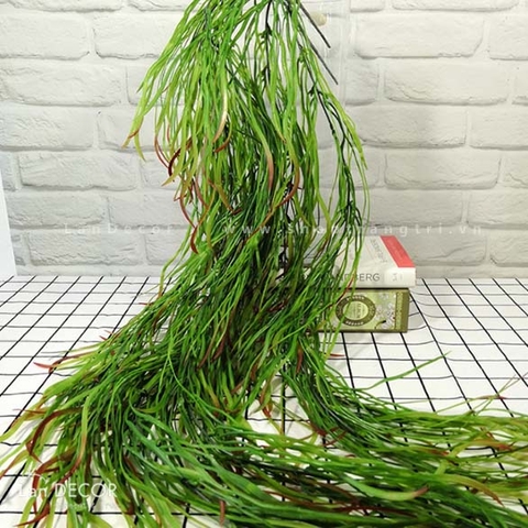 Cành lá lẻ - Cành rủ đuôi phượng trang trí LanDecor (110cm)- HC1049