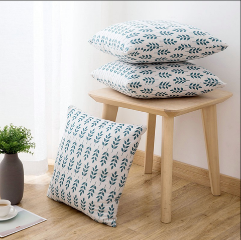 Vải canvas họa tiết cây lá xanh-TB272