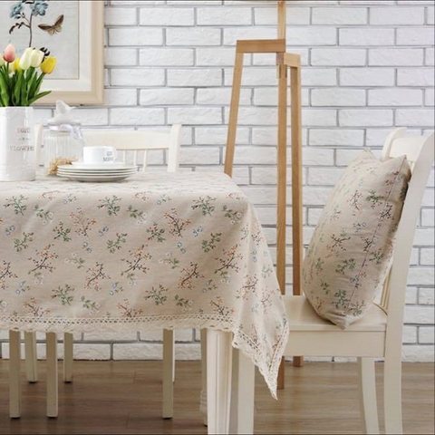 Khăn trải bàn hoa dây nhí xanh - TB268