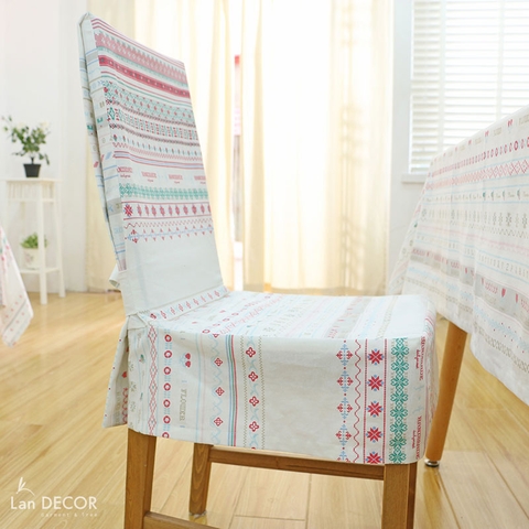 Áo ghế họa tiết handmade - AG289