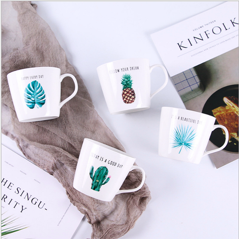 Cốc họa tiết cây lá - CO040