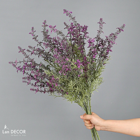 Hoa Giả - Hoa Oải Hương Giả Trang Trí Tiểu Cảnh Đẹp Tự Nhiên (70cm)- HC1491