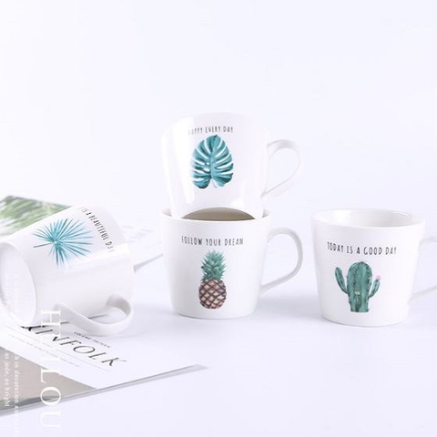 Cốc họa tiết cây lá - CO040