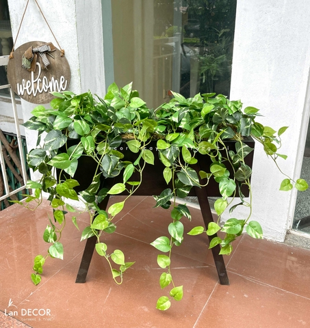 Kệ Cây Rủ Giả - Kệ Cây Giả Trang Trí Tiểu Cảnh Xanh (90X40X80cm)- BC286