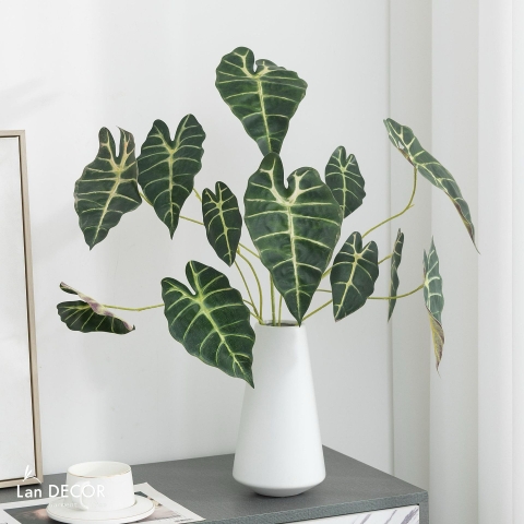 Cành Lá Giả - Cành Bán Hạ Kiểu Dáng Độc Đáo Thiết kế Tiểu Cảnh (70cm)- HC1478