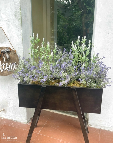Kệ Hoa Giả Decor - Kệ Hoa Oải Hương Trang Trí Cửa Hiệu Vintage (100X50X110cm)- BC279