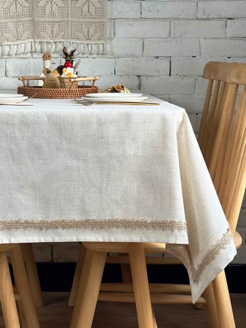 Khăn Trải Bàn Vải Xước Decor Phòng Khách Căn Hộ Vintage - TB605