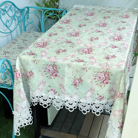 Khăn trải bàn hoa trang trí tiệc trà, phòng khách căn hộ- TB606