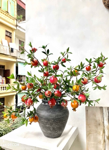 Lựu Giả - Bình Lựu Giả Trang Trí Lễ Tết, Decor Không Gian Ấm Cúng - BH1209