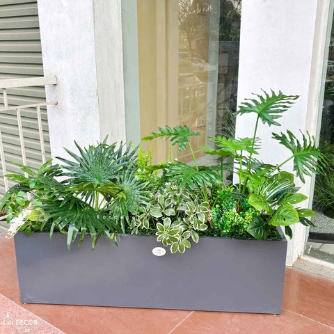 Bồn Cây Tiểu Cảnh- Bồn Cây Giả Thiết Kế Không Gian Xanh Tự Nhiên (120X50X90CM) - BC243