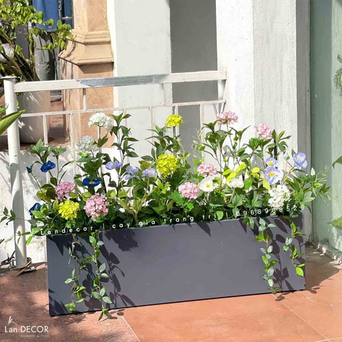 Bồn Hoa Tú Cầu Decor Không Gian Xinh (35X100X70cm)- CC994