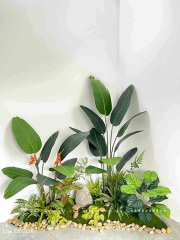 BỒN RÊU CHUỐI THIÊN ĐIỂU THIẾT KẾ TIỂU CẢNH XANH MÁT (130x90x150cm)- RC046