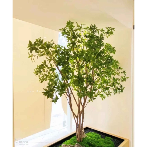 Cây Giả Thiết Kế- Cây Linh Sơn Thiết Kế Tiểu Cảnh, Nâng Tầm Giá Trị Công Trình (220cm)- CC1164
