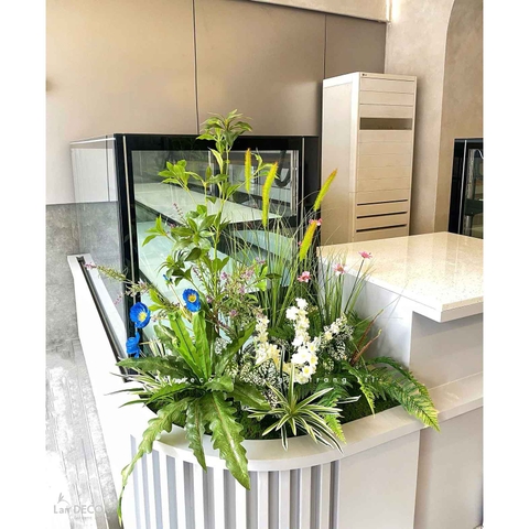 Bồn Rêu Hoa Decor- Bồn Rêu Hoa Giả Decor Cửa Hiệu, Tiệm Cafe Đẹp Tự Nhiên- RC083
