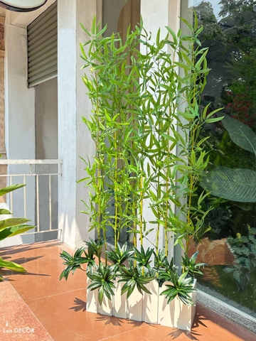 Trúc Quân Tử Giả- Bồn Trúc Giả Trang Trí Tiểu Cảnh Cửa Hiệu (60X20X155cm)- BC216