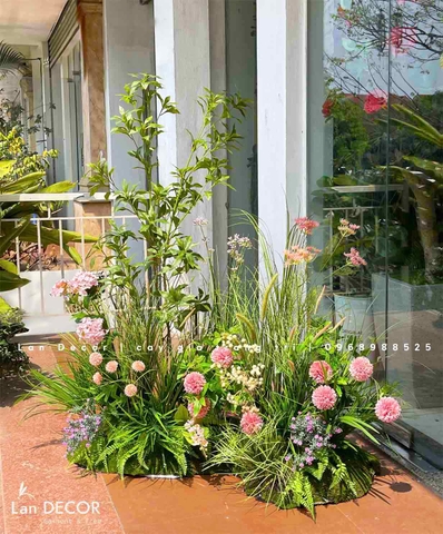 BỒN RÊU HOA DECOR PHONG CÁCH NHẸ NHÀNG (100X50X130CM)- RC032