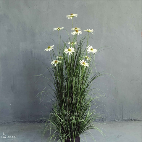 Hoa Cúc Mỹ Giả- Cành Hoa Cúc Mỹ Giả Decor Kệ Sắt, Thiết Kế Tiểu Cảnh Rêu Hoa Ấn Tượng- CC1084