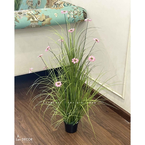 Hoa Giả Decor- Bụi Hoa Cúc Giả Trang Trí Bồn Tiểu Cảnh (cao 100cm, tán 55cm)- CC1098