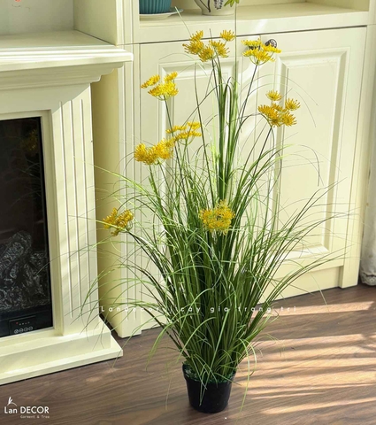 Hoa Hồi Hương Giả-Chậu Hoa Hồi Hương Trang Trí Căn Hộ Đẹp Tự Nhiên  (cao 100cm, tán 55cm)- CC1096