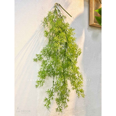 Cành Lá Giả- Cành Lá Rong Giả Trang Trí Tiểu Cảnh Rủ (5 nhánh, 80cm)- HC1475