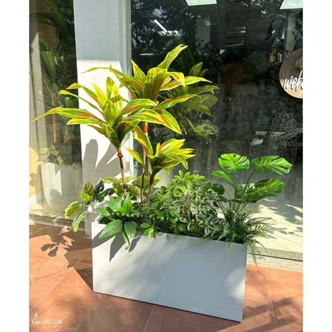 Tiểu Cảnh Cây Giả- Bồn Cây Tài Lộc Giả Trang Trí Nội Thất (100x70x140CM)- BC301