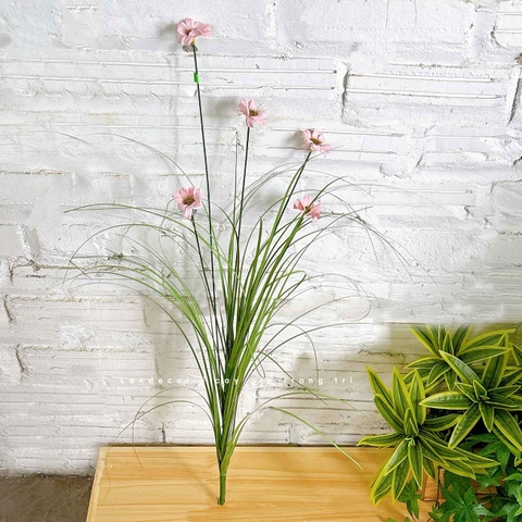 Cành Hoa Cúc Giả- Cành Hoa Cúc Giả Thiết Kế Lan Decor, Trang Trí Kệ Cây Hoa, Decor Căn Hộ, Bồn Rêu Tiểu Cảnh- CC1094