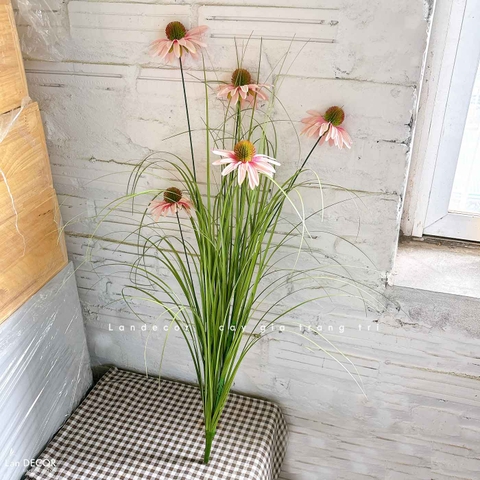 Hoa Cúc Mỹ Giả- Cành Hoa Cúc Mỹ Giả Decor Kệ Sắt, Thiết Kế Tiểu Cảnh Rêu Hoa Ấn Tượng- CC1084