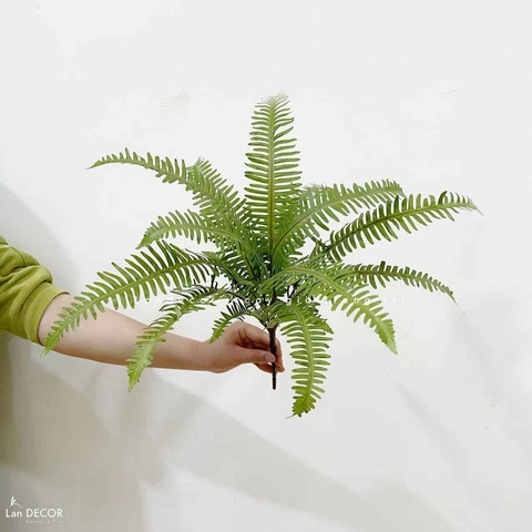 Cành Lá Giả Trang Trí- Cành Dương Xỉ Giả Trang Trí Bồn Rêu Tiểu Cảnh Xanh Tươi (53cm, 7 nhánh)- HC1295