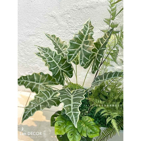 Cành lá Bán Hạ trang trí (25cm) - HC1116