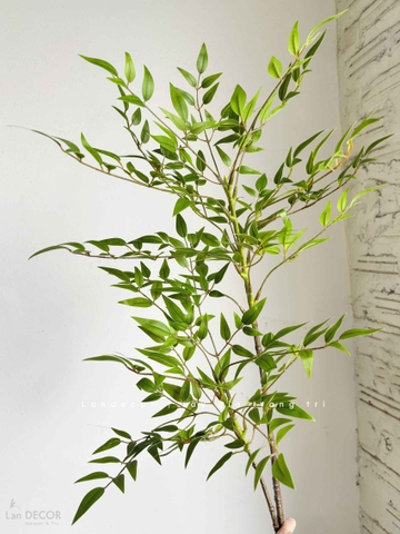 Cành Lá Gỉa Decor - Cành Nam Thiên Trúc Giả Decor Độc Đáo (70-110CM) - HC1336