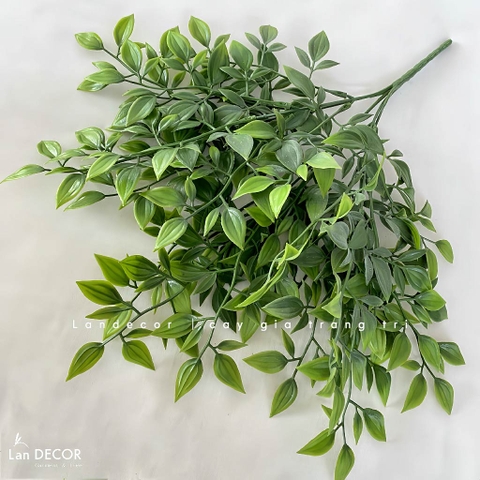 Cành Lá Giả Trang Trí- Cành Nguyệt Quế Giả Decor (5 nhánh, 35cm)- HC1380