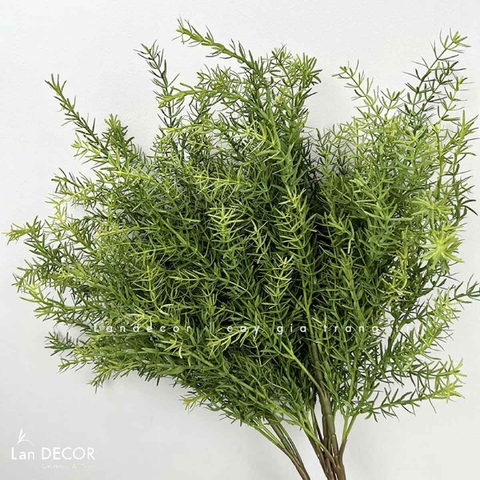 Cành Lá Giả Decor- Cành Rong Măng Xanh Giả Trang Trí (65cm)- HC1291