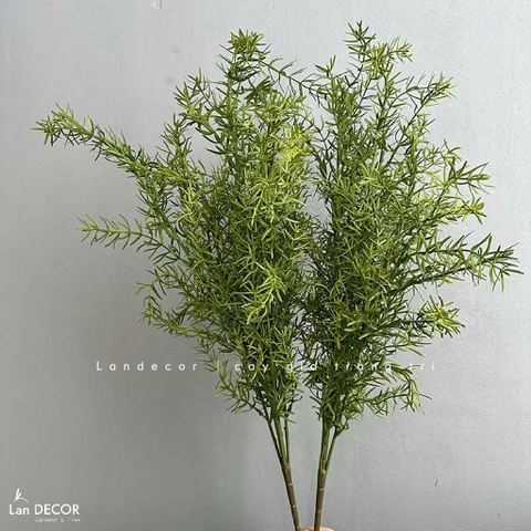 Cành Lá Giả Decor- Cành Rong Măng Xanh Giả Trang Trí (65cm)- HC1291
