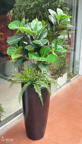 Cây Bàng Giả- Cây Bàng Trang Trí Nhà, Văn Phòng, Cửa Hiệu Đẹp Tự Nhiên (120cm)- CC1136